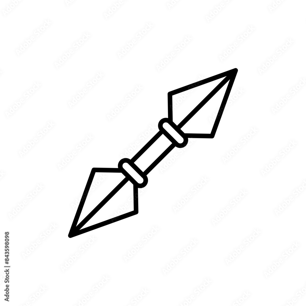 Kunai outline icons, minimalist vector illustration ,simple transparent graphic element .Isolated on white background Kunai outline icons, minimalist vector illustration ,simple transparent graphic element .Isolated on white background