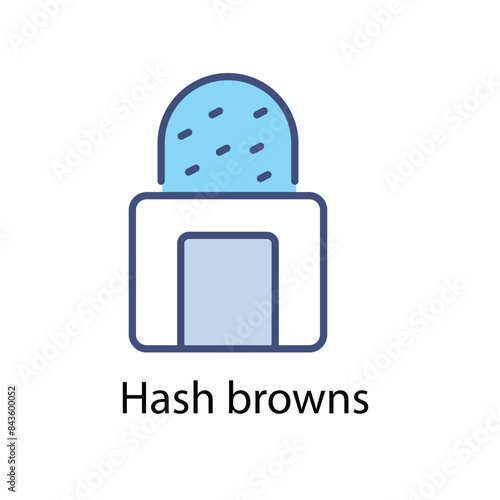 Hash browns vector icon