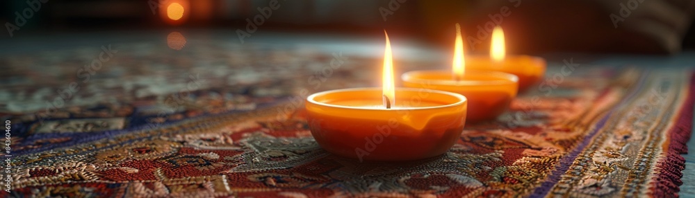 Artistic handshaped candles with flames, placed on a patterned rug, surreal and unique, Realistic, Warm and soft lighting 8K , high-resolution, ultra HD,up32K HD Artistic handshaped candles with flames, placed on a patterned rug, surreal and unique, Realistic, Warm and soft lighting 8K , high-resolution, ultra HD,up32K HD