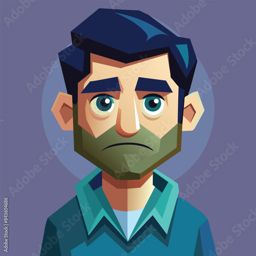 sad man full body 3D Plastic