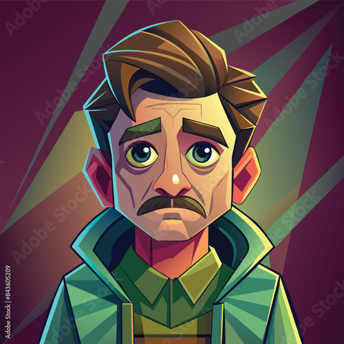sad man full body 3D Plastic