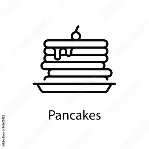 Pancakes vector icon