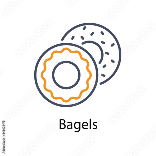 Bagels vector icon