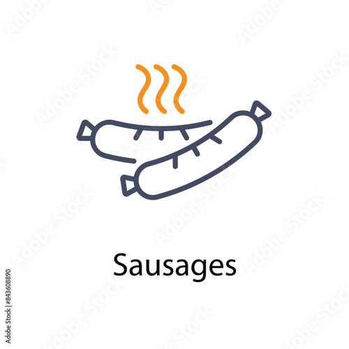 Sausages vector icon