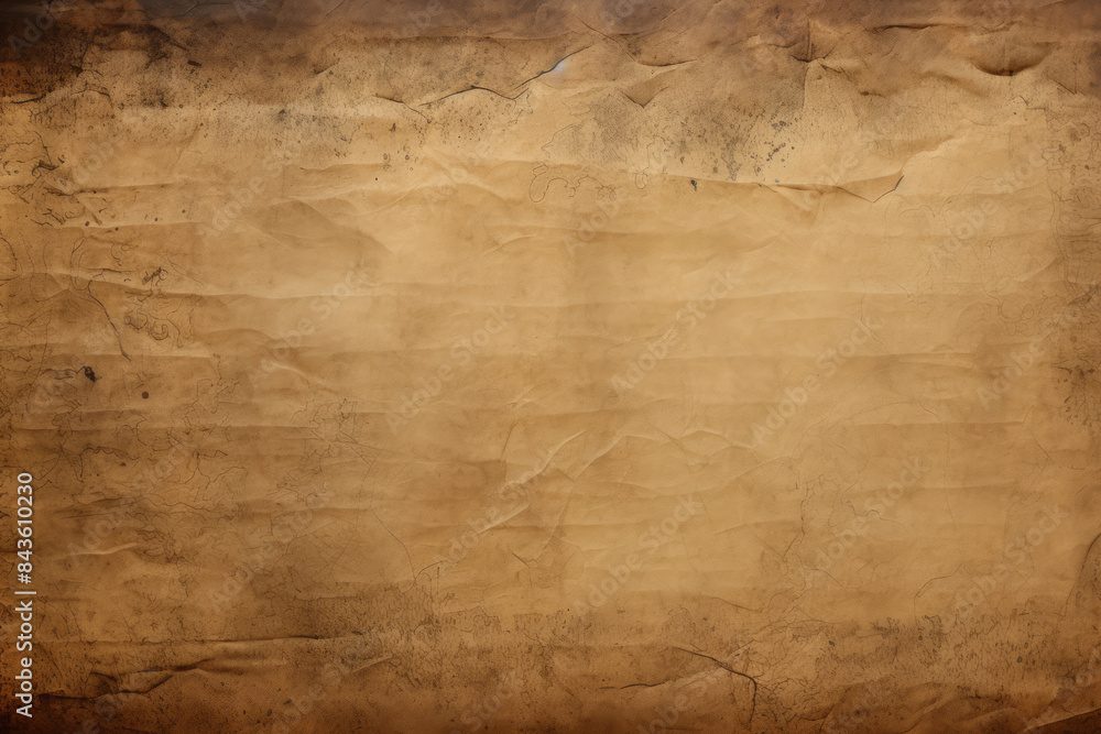 Processed collage of ancient scroll sheet of brown aged paper texture. Background for banner Processed collage of ancient scroll sheet of brown aged paper texture. Background for banner