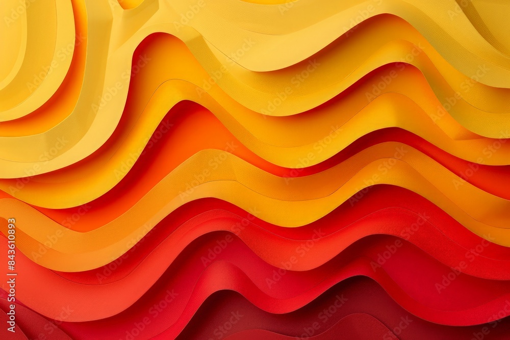 Papercut Background. The gradient from yellow to red in the paper cut background adds dimension to each layer by adding shadows Papercut Background. The gradient from yellow to red in the paper cut background adds dimension to each layer by adding shadows