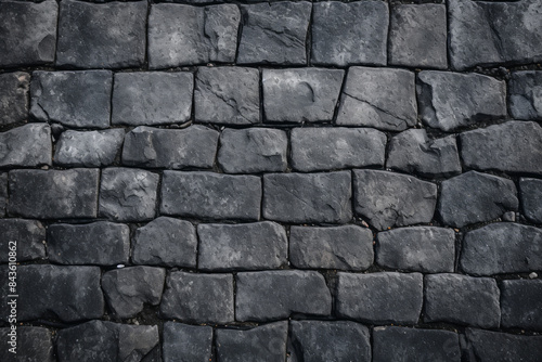 Processed collage of pavement cobble stones surface texture. Background for banner, backdrop