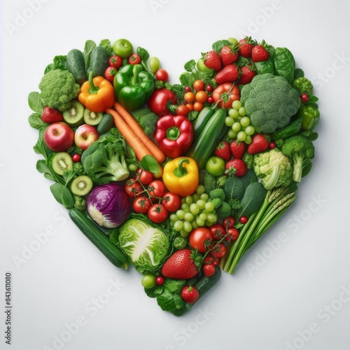 Nutrient Rich Heart Shape from Fresh Ingredients © riko2022