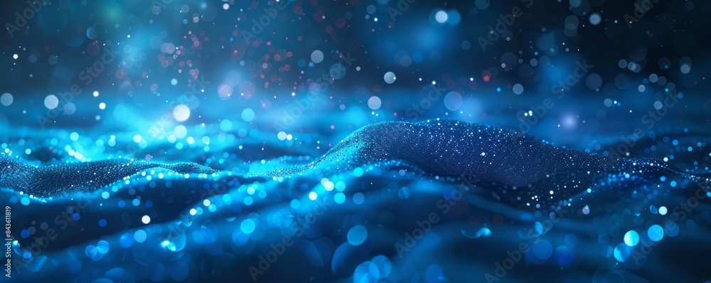 3D background blue with glowing lights. 3D background blue with glowing lights.