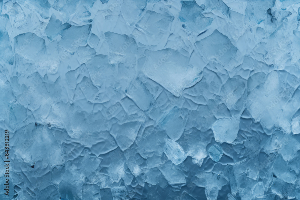 Obraz premium Processed collage of thick layer of cracked ice texture. Background for banner, backdrop or texture