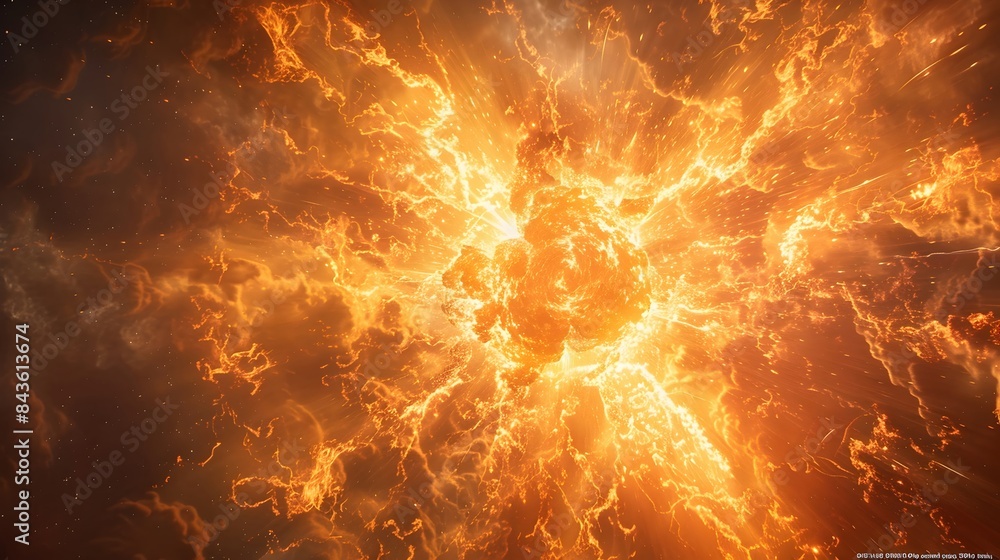 Cataclysmic Cosmic Explosion Igniting Brilliant Stellar Inferno Cataclysmic Cosmic Explosion Igniting Brilliant Stellar Inferno