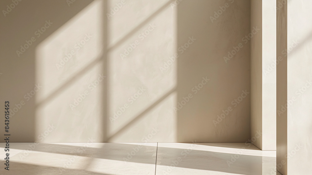 Minimalist Room with Sunlight and Shadow. Minimalist Room with Sunlight and Shadow.