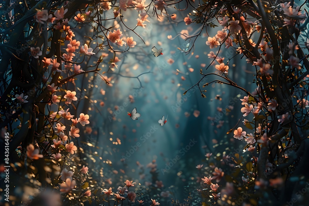 Ornate Fairy-Themed Frame with Intricate Vines,Flowers,and Mischievous Fairies Peeking Through Shimmering Iridescent Textures in Ethereal Storybook Ornate Fairy-Themed Frame with Intricate Vines,Flowers,and Mischievous Fairies Peeking Through Shimmering Iridescent Textures in Ethereal Storybook