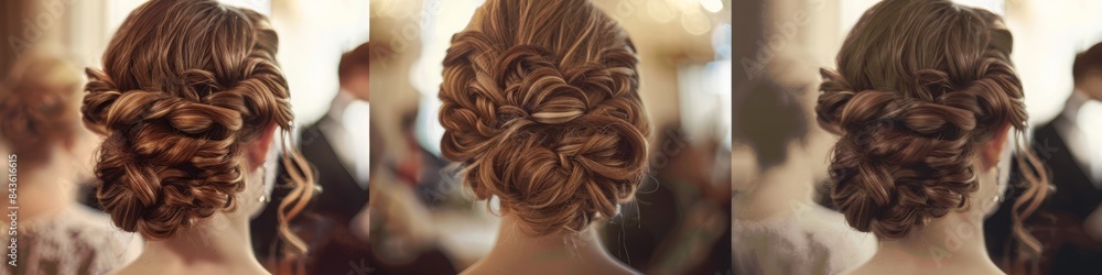 Fototapeta premium hairstyle back view.