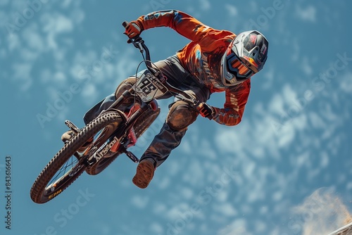 BMX Rider Executes Impressive Backflip Stunt photo