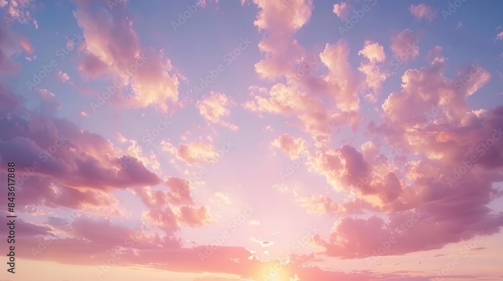 breathtaking pink sunset sky with fluffy clouds dreamy atmospheric landscape natures beauty breathtaking pink sunset sky with fluffy clouds dreamy atmospheric landscape natures beauty