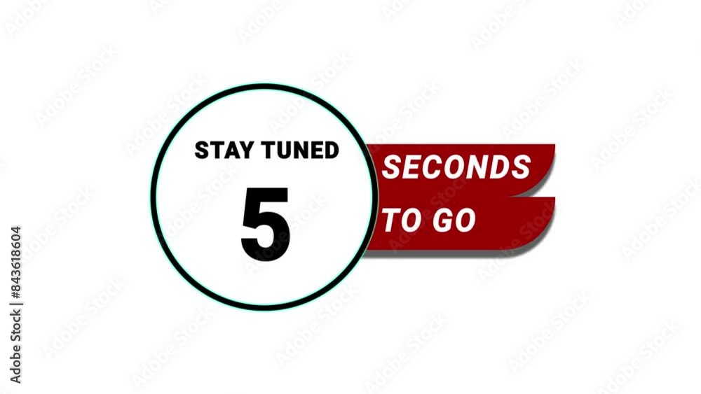 10 second countdown latest design circle text stay tuned on white timer digital animation 10 second countdown latest design circle text stay tuned on white timer digital animation