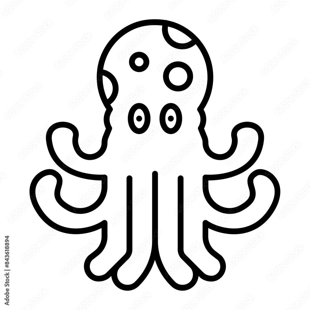 Octopus icon. outline icon