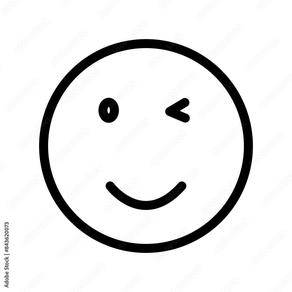Winking Eye Icon, Suitable for Emoticons and Expression Themes Winking Eye Icon, Suitable for Emoticons and Expression Themes