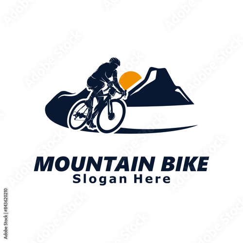 Mountain Bike Logo Template Design Illustration