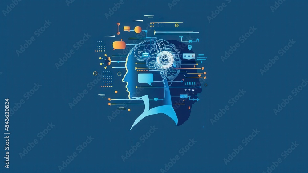 Fototapeta premium Natural Language Processing (NLP) Strategies for Insight Discovery, natural language processing (NLP) strategies for insight discovery with an image portraying analysts employing NLP algorithms 