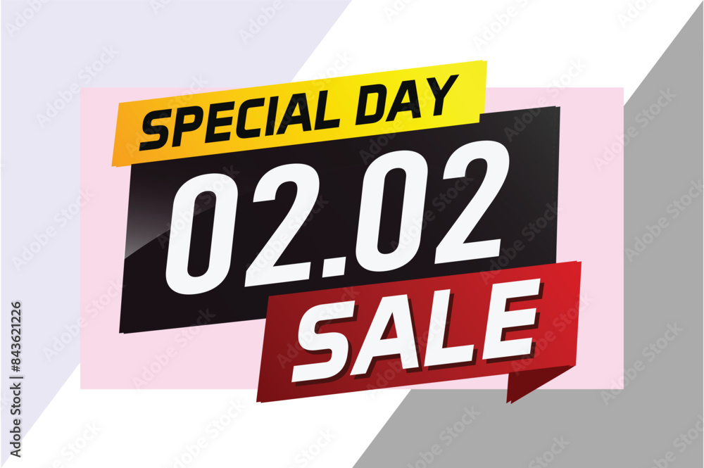 2.2 Special day sale word concept vector illustration with ribbon and 3d style for use landing page, template, ui, web, mobile app, poster, banner, flyer, background, gift card, coupon
2.2 Special day sale word concept vector illustration with ribbon and 3d style for use landing page, template, ui, web, mobile app, poster, banner, flyer, background, gift card, coupon