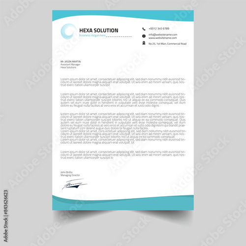 Simple and modern letterhead design template