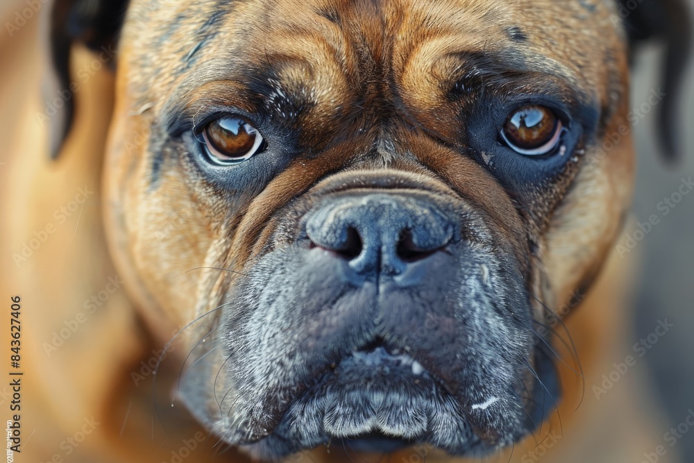 Fototapeta premium Expressive Canine Portrait in Close-Up