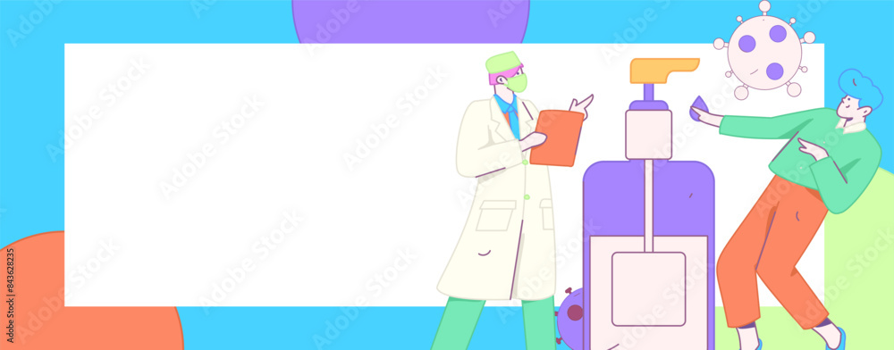 Medical characters fighting the epidemic flat vector concept operation hand drawn illustration
Medical characters fighting the epidemic flat vector concept operation hand drawn illustration