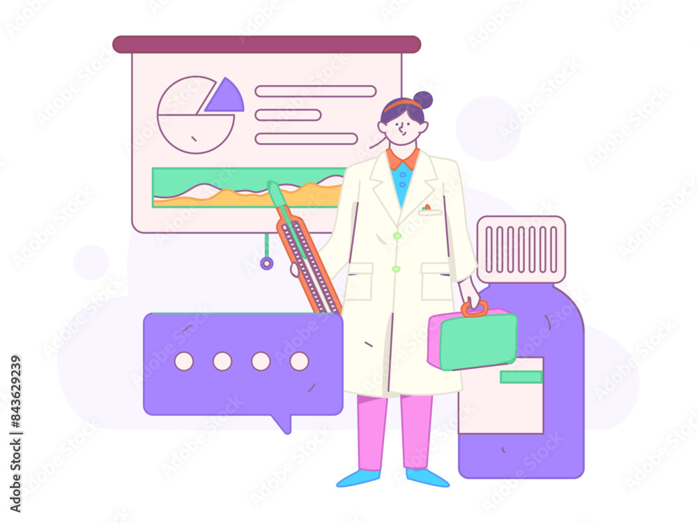 Medical characters fighting the epidemic flat vector concept operation hand drawn illustration
Medical characters fighting the epidemic flat vector concept operation hand drawn illustration