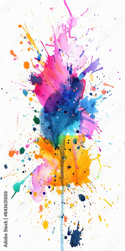 Abstract acrylic paint stain texture and watercolor splash. Hand drawing colorful acrylic splatter isolated on white background
Abstract acrylic paint stain texture and watercolor splash. Hand drawing colorful acrylic splatter isolated on white background
