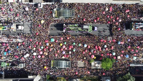 São Paulo, Brazil - June 2, 2024 - This weekend, the 28th edition, the São Paulo LGBT+ Pride Parade, takes place 
The event takes place to reaffirm the commitment to combating prejudice and suppport