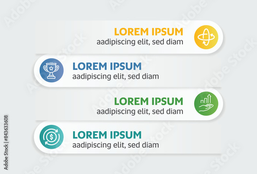 Wallpaper Mural Modern Colorful Infographic Steps Torontodigital.ca