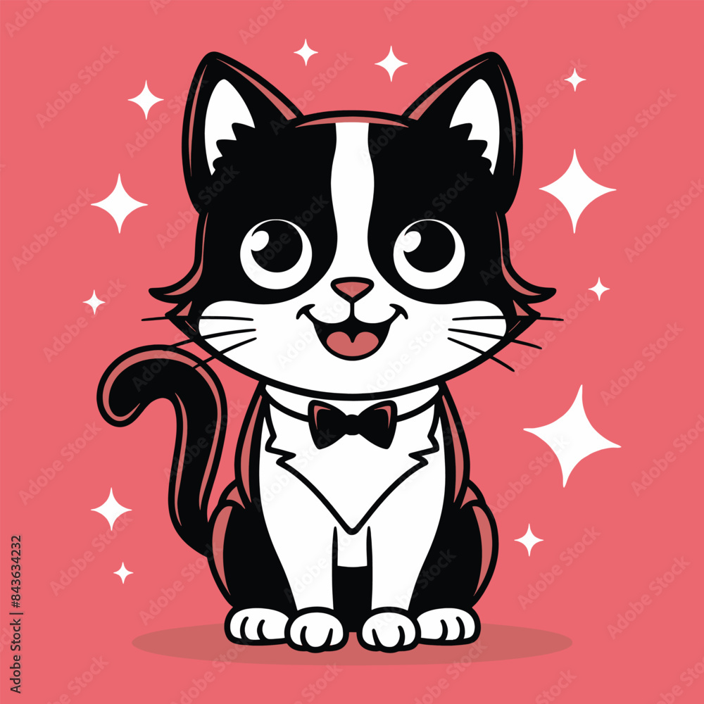 Obraz premium A cute cat sitting