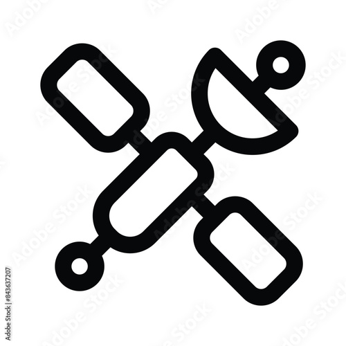 Artificial satellite icon design, ready to use vector