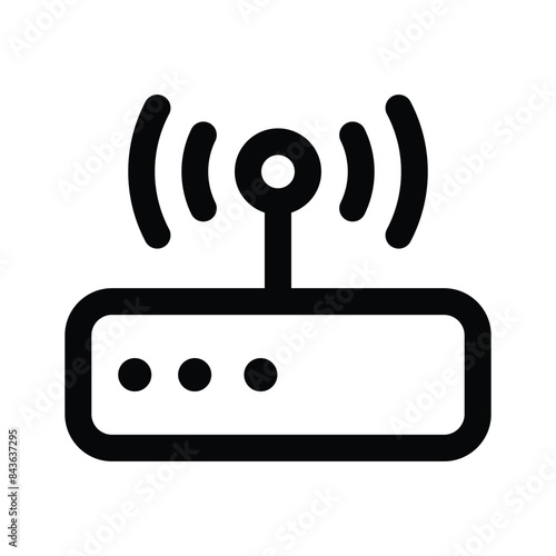 Wifi router icon design, wireless internet provider