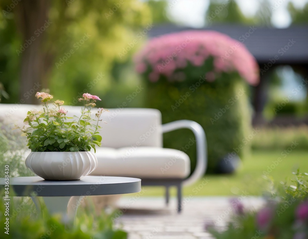 Fototapeta premium Nowoczesny ogród tło