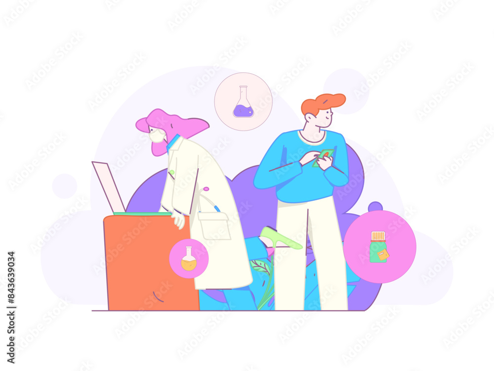 Medical characters fighting the epidemic flat vector concept operation hand drawn illustration
Medical characters fighting the epidemic flat vector concept operation hand drawn illustration
