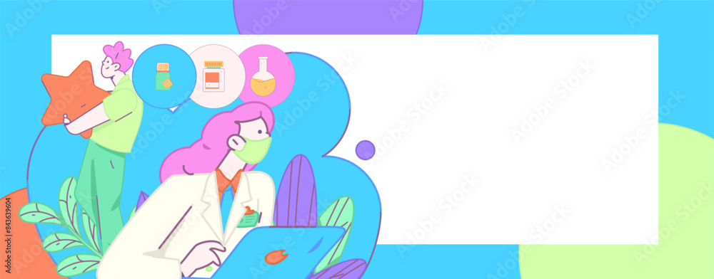Medical characters fighting the epidemic flat vector concept operation hand drawn illustration
Medical characters fighting the epidemic flat vector concept operation hand drawn illustration