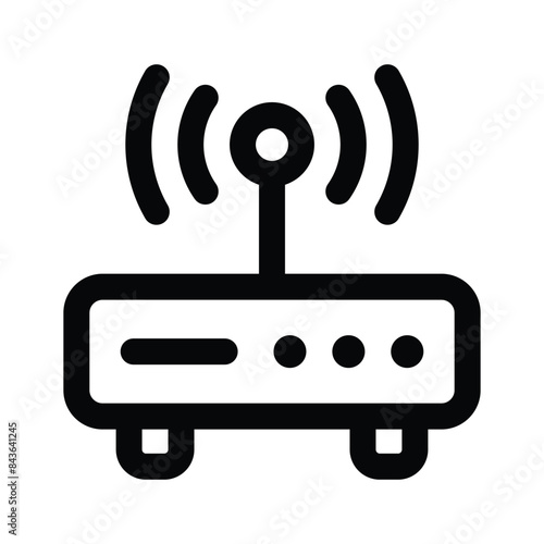 Wifi router icon design, wireless internet provider