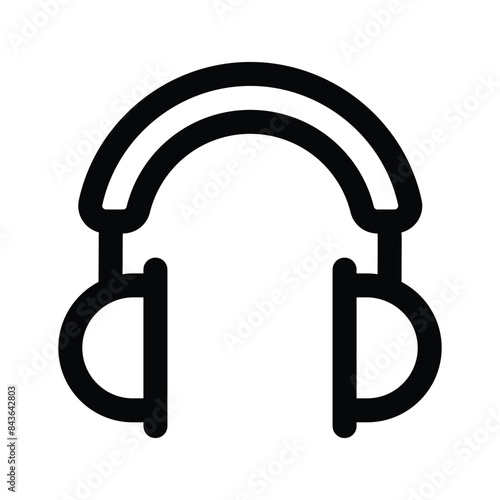 Headphone icon design, listening audio gadge