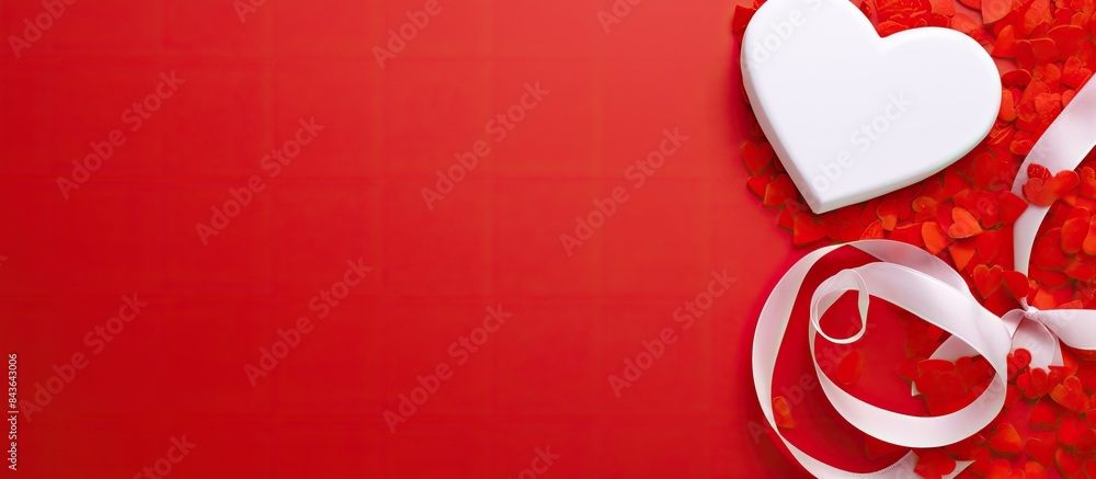 Valentine s Day card featuring a heart shaped photo frame for inserting a copy space image