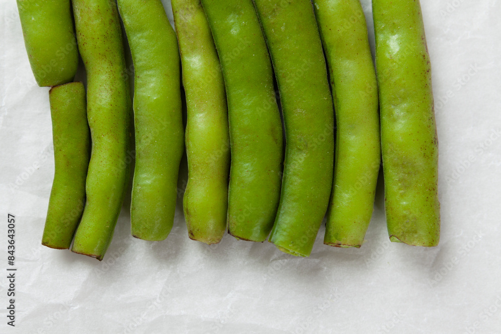 green beans arranged side by side green beans arranged side by side