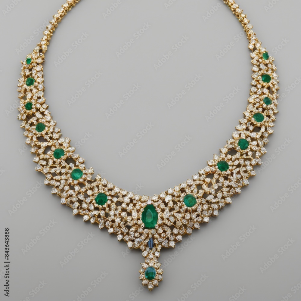 gold necklace, emerald diamonds and rubies gold necklace, emerald diamonds and rubies
