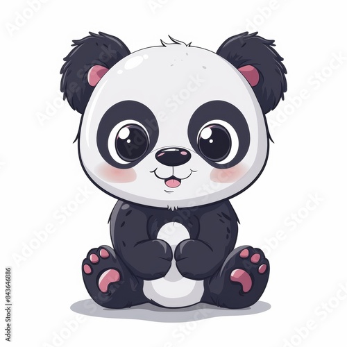 Wallpaper Mural Vector illustration cartoon of a cute panda over white background. Torontodigital.ca