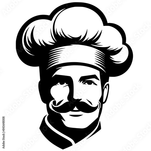 Silhouette of head chef