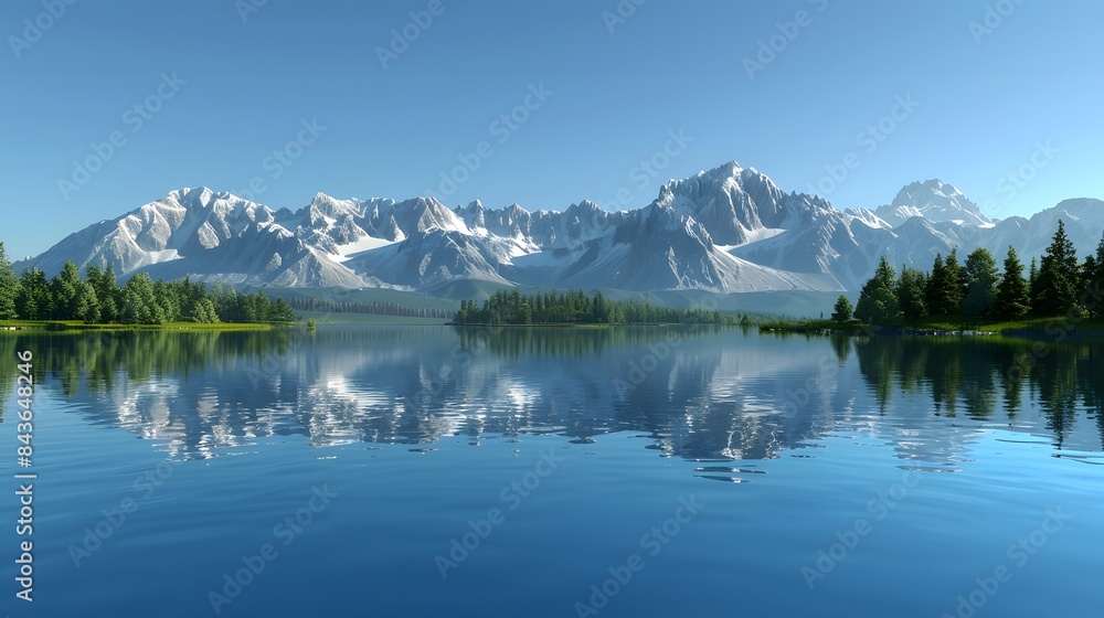Mountain Lake Reflection in Winter Mountain Lake Reflection in Winter