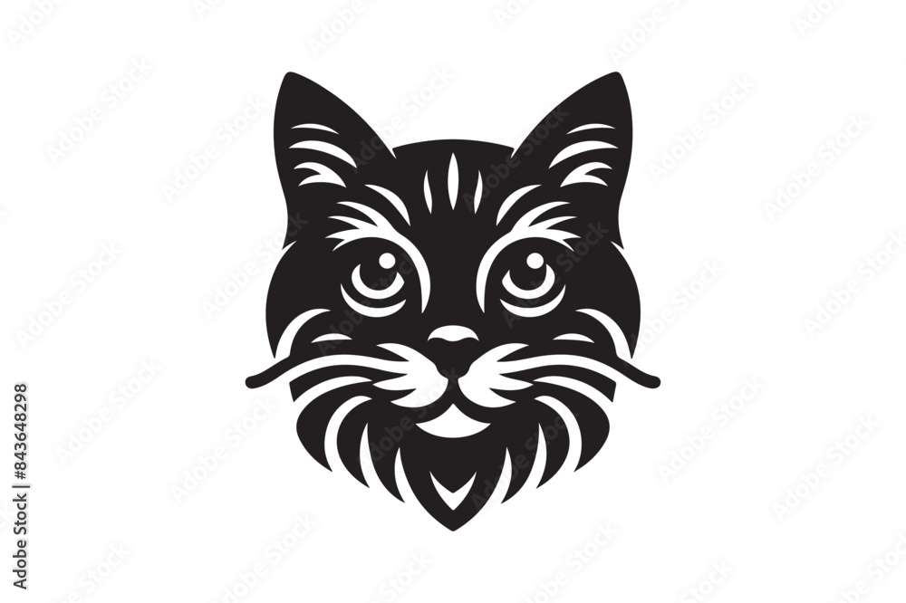 Fototapeta premium Cat silhouette vector illustration