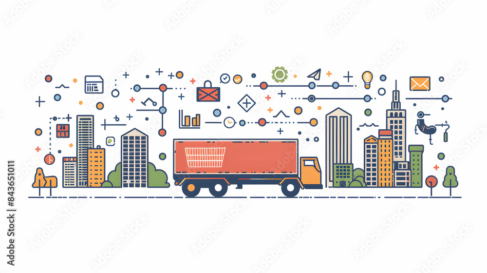 3D Flat Icon Logistic Illustration with Ample Space for Text and Graphics Supply Chain Plans Business Timelines in Doodle Line Cartoon Style 3D Flat Icon Logistic Illustration with Ample Space for Text and Graphics Supply Chain Plans Business Timelines in Doodle Line Cartoon Style