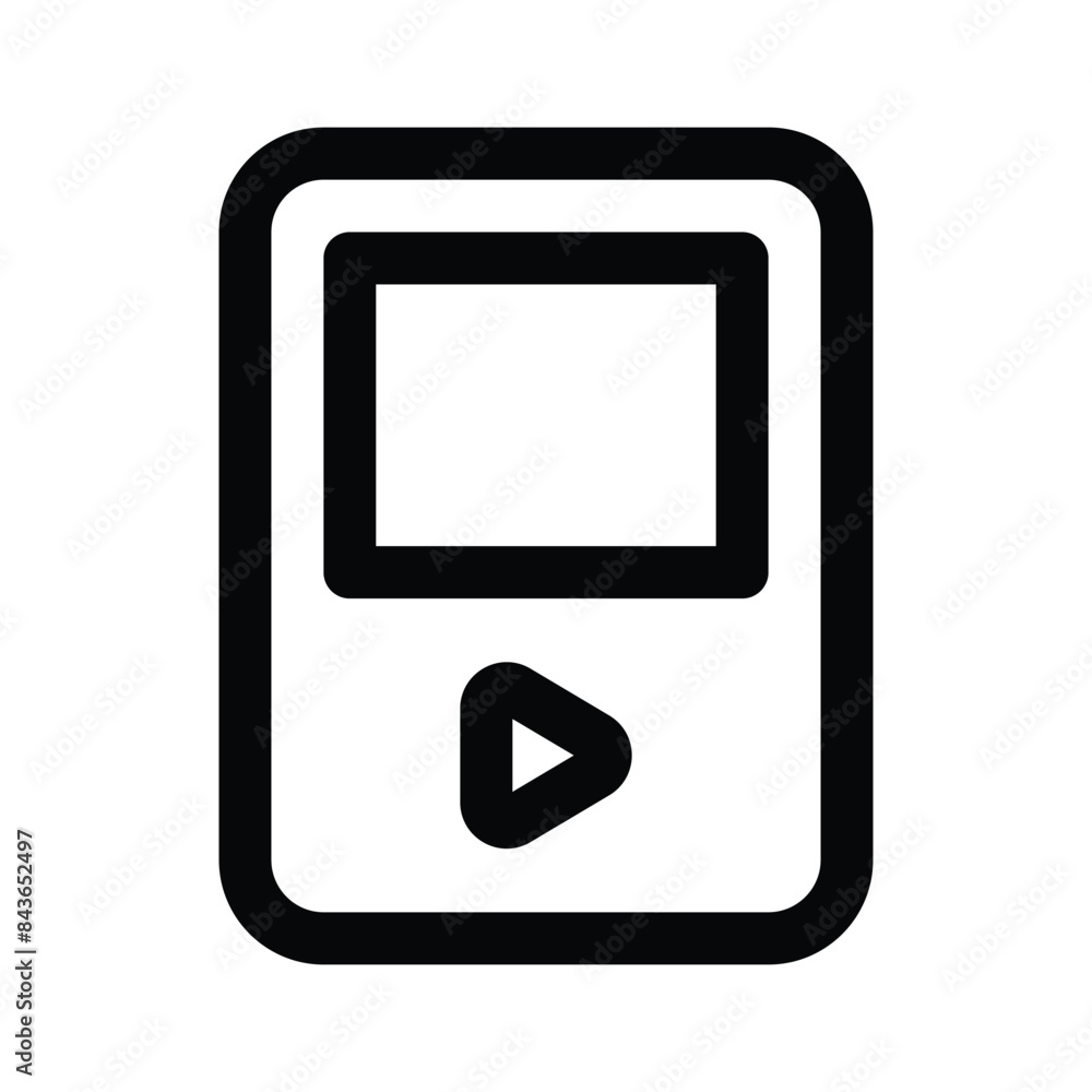 Editable flat icon of music player, ready to use vector Editable flat icon of music player, ready to use vector